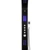 Shower & Design Douchekolom-Douchekolom Felicita Met Thermostaatkraan, Balneotherapie En Led-Verlichting - 20*165Cm - Zwart