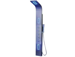Shower & Design Douchekolom-Douchekolom Felicita Met Thermostaatkraan, Balneotherapie En Led-Verlichting - 20*165 Cm