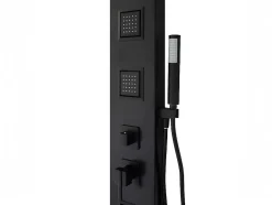 Shower & Design Douchekolom-Douchekolom Met Massagestralen Tyra - Zwart - 20*150 Cm