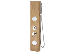 Shower & Design Douchekolom-Douchekolom Met Massagestralen Solal Van Bamboe - 20 X 140Cm