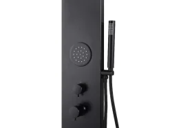 Shower & Design Douchekolom-Douchekolom Met Massagestralen Jubida - Zwart - 20*130 Cm