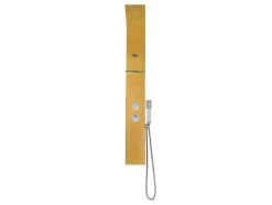 Shower & Design Douchekolom-Douchekolom Met Thermostaatkraan En Massagestralen Josta - Goud - 45 X 150 Cm