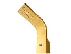 Shower & Design Douchekolom-Douchekolom Met Thermostaatkraan En Massagestralen Josta - Goud - 45 X 150 Cm