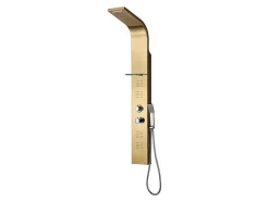 Shower & Design Douchekolom-Douchekolom Met Thermostaatkraan En Massagestralen Josta - Goud - 45 X 150 Cm