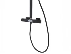 Shower & Design Douchekolom-Douchekolom Peneda Van Mat Zwart Roestvrij Staal - 125 Cm