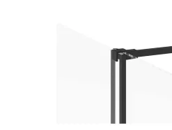 Shower & Design Douchewand-Douchescherm In Industriele Stijl Van Matzwart Metaal - 120 X 200 Cm - Yorem