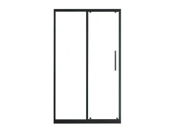 Shower & Design Douchewand-Doucheschuifdeur In Industriele Stijl - Zwart Mat - 120 X 195 Cm - Toroni