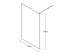 Shower & Design Douchewand-Douchewand Voor Inloopdouche 120 X 200 Cm Goudkleurig Gehard Glas Amberi