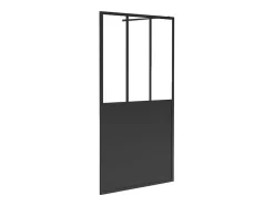 Shower & Design Douchewand-Douchewand Voor Inloopdouche Matzwart Industriele Stijl 100 X 200 Cm Urbanik