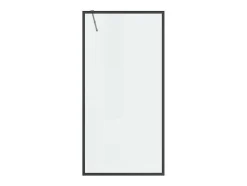 Shower & Design Douchewand-Douchewand Voor Inloopdouche 100 X 200 Cm Matzwart Gehard Glas Amberi