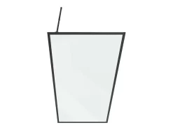 Shower & Design Douchewand-Douchewand Voor Inloopdouche 100 X 200 Cm Matzwart Gehard Glas Amberi