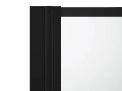 Shower & Design Badscherm-Draaibaar Badscherm Mat Zwart Werkplaats-Look - 80 X 140 Cm - Dolana