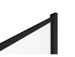 Shower & Design Badscherm-Draaibaar Badscherm Met Industriele Stijl - 80 X 140 Cm - Mat Zwart - Glas - Rivanon