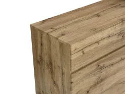 Vente-unique Barmeubel-Draaibaar Barmeubel Eldir - 2 Deuren, 1 Lade En 1 Nis - Mdf - Eiken & Zwart