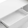 Vente-unique Barmeubel-Draaibaar Barmeubel Eldir- 2 Deuren, 1 Lade En 1 Nis - Mdf - Witgelakt & Eiken