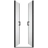 Shower & Design Douchewand-Draaibare Douchedeur - 80 X 195 Cm - Zwart Mat - Gehard Glas - Sarasota