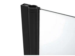 Shower & Design Douchewand-Draaibare Douchedeur - 80 X 195 Cm - Zwart Mat - Gehard Glas - Sarasota