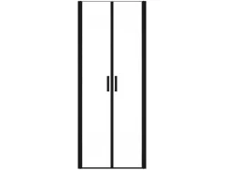 Shower & Design Douchewand-Draaibare Douchedeur - 70 X 195 Cm - Matzwart - Gehard Glas - Sarasota