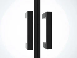 Shower & Design Douchewand-Draaibare Douchedeur - 70 X 195 Cm - Matzwart - Gehard Glas - Sarasota
