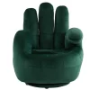 Vente-unique Handstoel-Draaibare Fauteuil Hand Catchy Van Fluweel - Spargroen