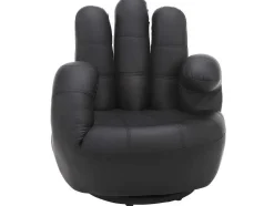 Vente-unique Handstoel-Draaiende Fauteuil Catchy Van Kunstleer - Wit