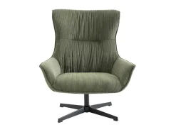 Vente-unique Fauteuil Stof Fluweel / Suedine-Draaifauteuil Van Groen Ribfluweel Galati