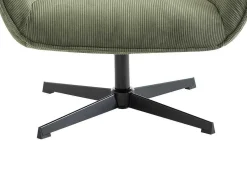 Vente-unique Fauteuil Stof Fluweel / Suedine-Draaifauteuil Van Groen Ribfluweel Galati