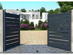 EXPERTLAND Hekjes & Poorten-Draaihek Van Aluminium - Antraciet - L305Xh183 Cm - Primo