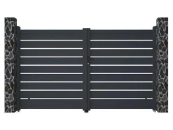 EXPERTLAND Hekjes & Poorten-Draaihek Van Aluminium - Antraciet - L305Xh183 Cm - Primo