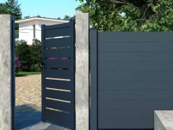 EXPERTLAND Hekjes & Poorten-Draaihekje Van Aluminium - Antraciet - L100Xh176 Cm - Primo