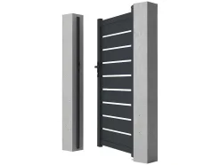 EXPERTLAND Hekjes & Poorten-Draaihekje Van Aluminium - Antraciet - L100Xh176 Cm - Primo