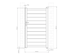 EXPERTLAND Hekjes & Poorten-Draaipoort Van Aluminium Antraciet - L103 X 181 Cm - Nazario