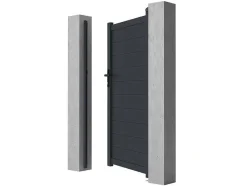 EXPERTLAND Hekjes & Poorten-Draaipoort Van Aluminium Antraciet - L103 X 181 Cm - Nazario