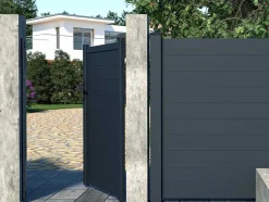 EXPERTLAND Hekjes & Poorten-Draaipoort Van Aluminium Antraciet - L103 X 166 Cm - Nazario