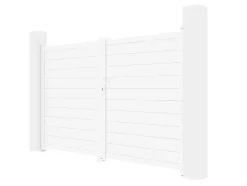 EXPERTLAND Hekjes & Poorten-Draaipoort Van Aluminium L305 X H181 Cm Wit - Nazario