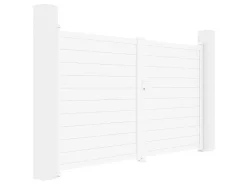 EXPERTLAND Hekjes & Poorten-Draaipoort Van Aluminium L305 X H181 Cm Wit - Nazario