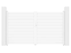 EXPERTLAND Hekjes & Poorten-Draaipoort Van Aluminium L305 X H181 Cm Wit - Nazario