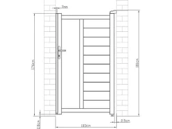 EXPERTLAND Hekjes & Poorten-Draaipoort Van Aluminium Met Motieven - Halfopengewerkt - L. 103 X H. 181 Cm - Antraciet - Gregor