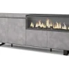 Skraut Home Buffetkast-Dressoir, Opbergkast, 210, 4 Deuren, Elektrische Haard Xxl, Industrieel Design, Cement