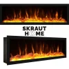 Skraut Home Buffetkast-Dressoir, Opbergkast, 210, 4 Deuren, Elektrische Haard Xxl, Cement