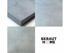 Skraut Home Buffetkast-Dressoir, Opbergkast, 210, 4 Deuren, Elektrische Haard Xxl, Cement