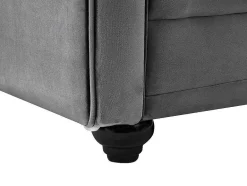 Vente-unique Bankstel 3+2-Drie- En Tweezitsbank Van Antracietkleurig Velours Chesterfield