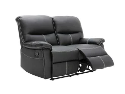 Vente-unique Bankstel 3+2-Drie- En Tweezitsrelaxbank Canby - Kunstleer - Zwart