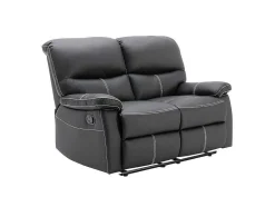 Vente-unique Bankstel 3+2-Drie- En Tweezitsrelaxbank Canby - Kunstleer - Zwart