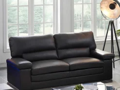 Vente-unique Bankstel 3+2-Driezits- En Tweezitsbank Van Buffelleer Mimas - Zwart