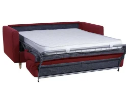 Vente-unique Slaapbank Met Matras-Driezits Express Bedbank Van Stof Ganoa - Antraciet