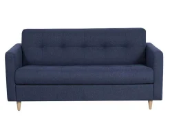 Vente-unique Slaapbank Met Matras-Driezits Express Bedbank Van Stof Ganoa - Blauw