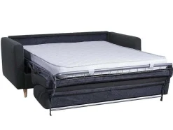 Vente-unique Slaapbank Met Matras-Driezits Express Bedbank Van Stof Ganoa - Blauw