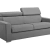 Vente-unique Speciale Modellen Zitbanken & Fauteuils-Driezits Express Bedbank Vizir Van Stof - Grijs - Slaapafmeting 140 Cm - Matras 18 Cm