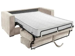 Vente-unique 2En 3-Zitsbank-Driezits Express Slaapbank Van Ribfluweel - Beige - Loreto